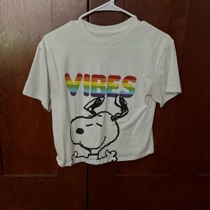 Peanuts White Snoopy Vibes Tee